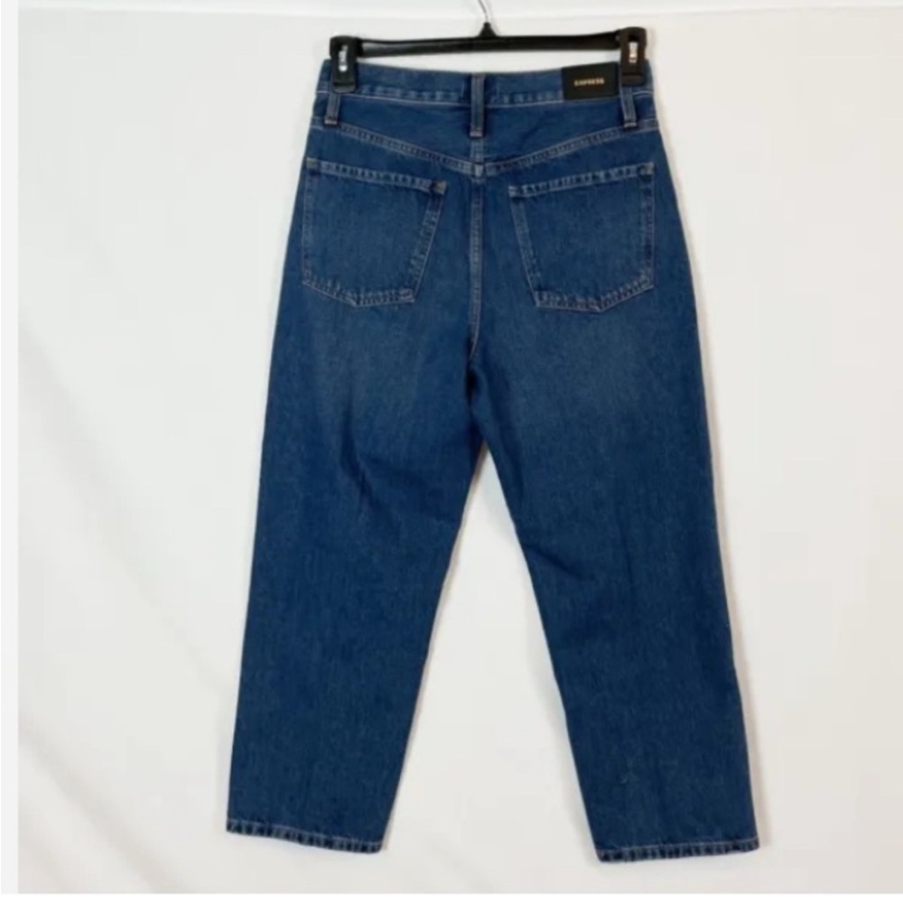 NWT Express High Waisted Original Cropped Dad Jeans Button Fly Size‎ 6 - Picture 4 of 7